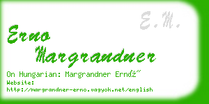 erno margrandner business card